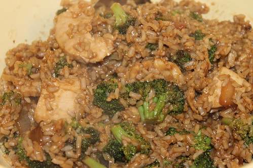 Stir-Fried Rice with Broccoli and Chicken