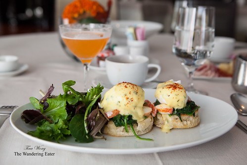 Lobster benedict with the Ambrosiana cocktail