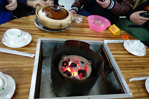 Charcoal Stove for our Mutton Hotpot at Da Xiang Li, Guangzhou.