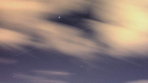 ISS through clouds