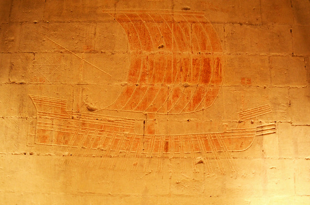 Ancient Ship graffiti,Tarascon Castle, Provence, France