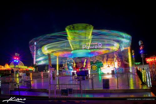 South Florida Fair Purple Light Trails from Ride by Captain Kimo