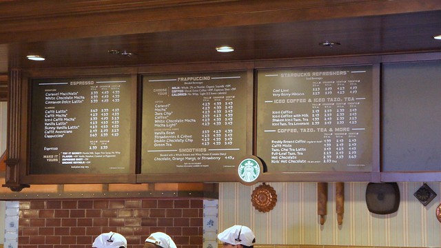 Starbucks in the Main Street Bakery at Walt Disney World