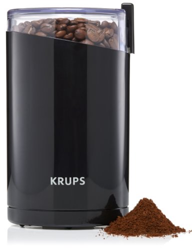 KRUPS F203 Electric Spice and Coffee Grinder with Stainless Steel Blades, 3-Ounce, Black