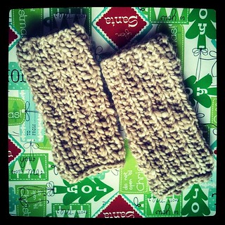 Gauntlets on their way to keep someone's hands warm... #knitstagram #handknit #knitting