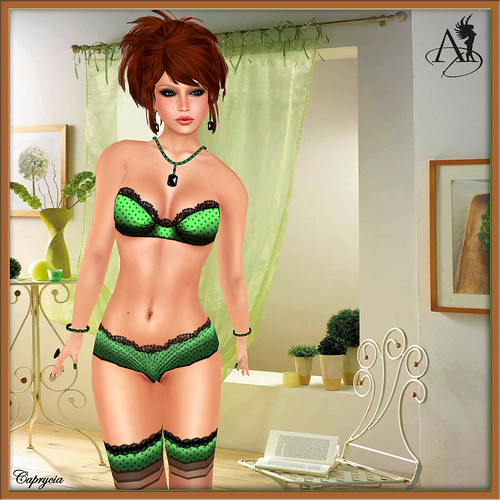 Angelset green For Angel Dessous by Caprycia ♕VeraWangMF2014♕