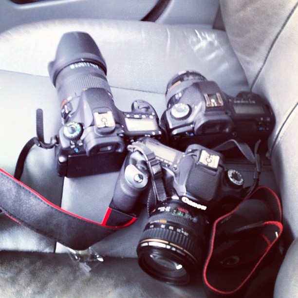 The canons are multiplying. #cameraporn #canon
