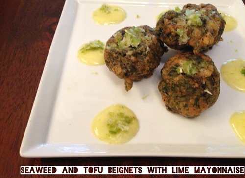 Seaweed and Tofu Beignets with Lime Mayonnaise natalie