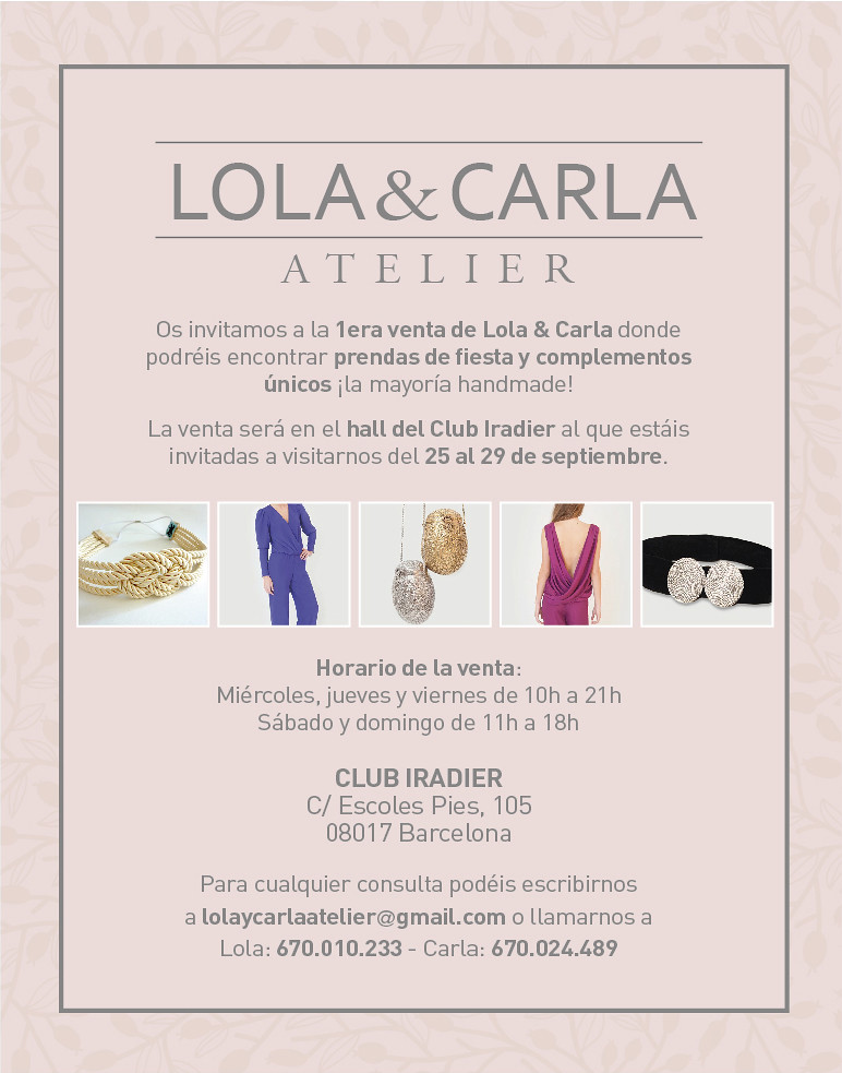 Lola&Carla Atelier Sorteo - Monicositas