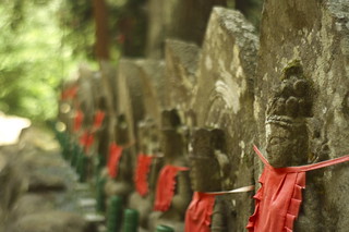 The stone statues of Muro-ji temple.