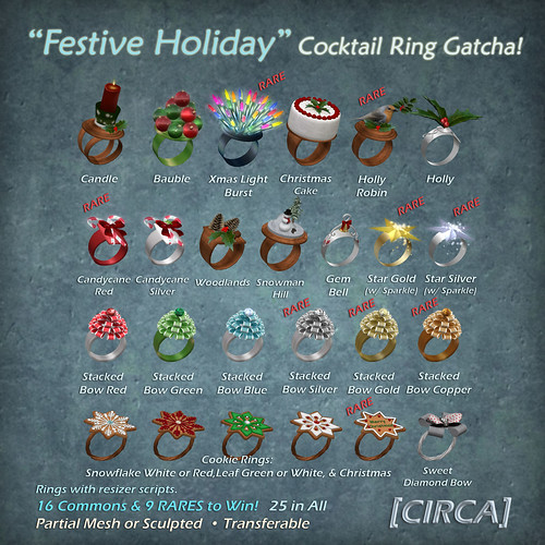 [CIRCA] - "Festive Holiday" -  Cocktail Ring Gatcha