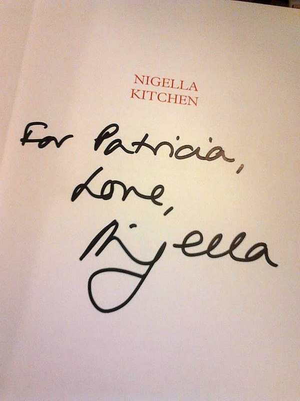 Nigella's autograph / Autógrafo Nigella
