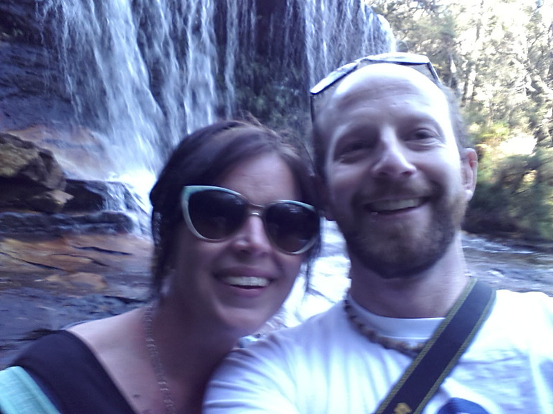 Lori & Neil at Weeping Rock (above Wentworth Falls)
