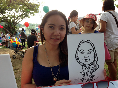 caricature live sketching for Diageo Family Day 2013