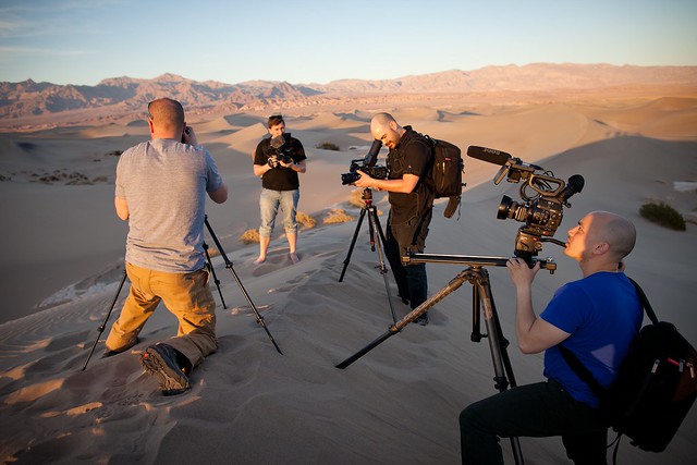 Manfrotto Be Free Tripod ad shoot BTS - Mesquite Sand Dunes
