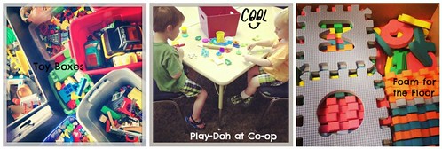 Preschool Toys and Play-Doh area on sprittibee.com