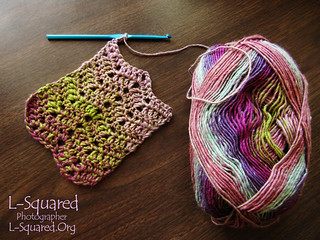 Scarf in progress, just a few rows done.