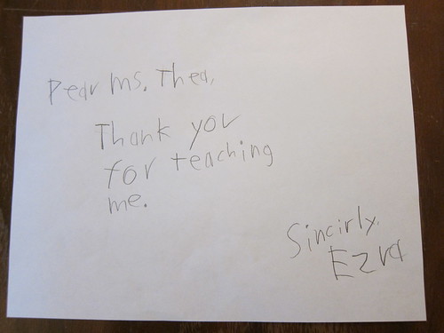 Ezra's note to Thea