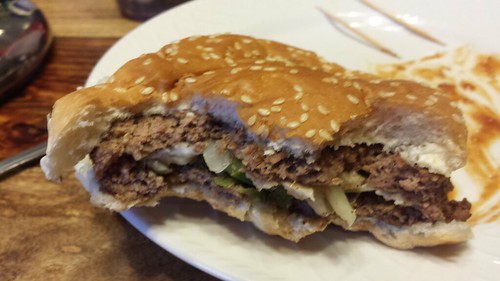 Stuffed Asiago Burger at Bennett Spring 2013