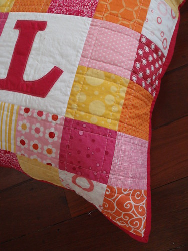 Personalised patchwork cushion