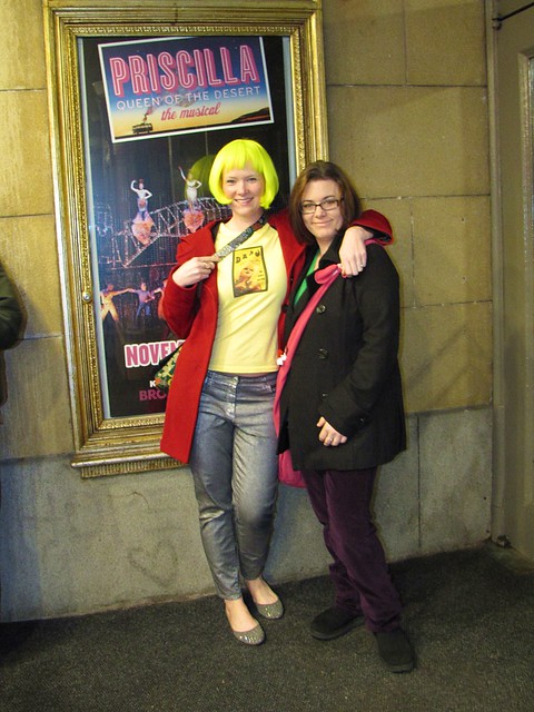 Liz and Corinne outside the Paramount