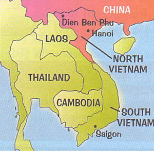 map- Vietnam war