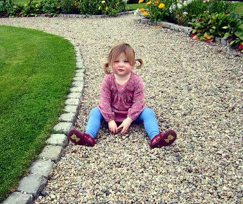 Evie Playing With Stones