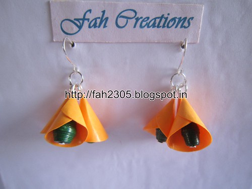 Handmade Jewelry - Paper Cone Bell Earrings (7) by fah2305