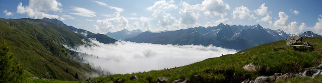 Wolken Meer über dem Paznaun - Panorama