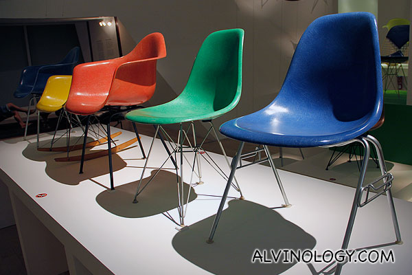 Bright coloured chairs 