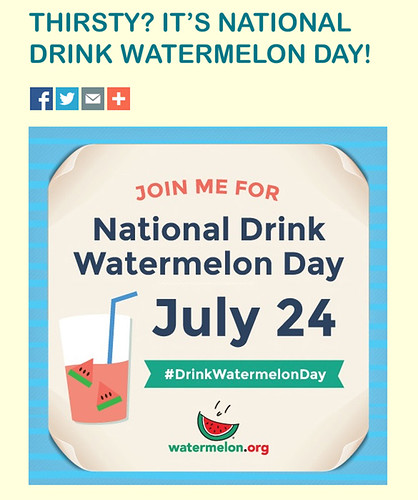 National Drink Watermelon Day poster