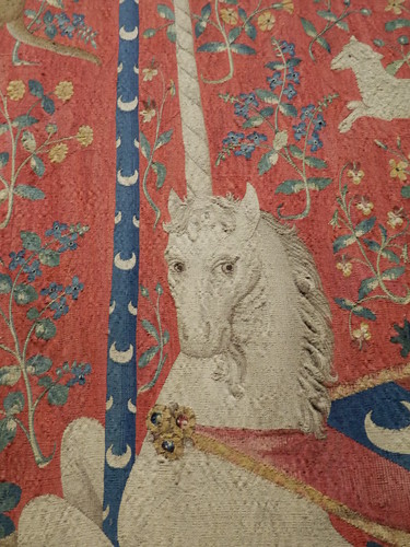 Detail from 'Lady with the Unicorn' tapestries at Musee de Cluny, Paris