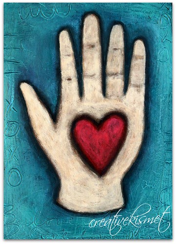 heart in hand, art by Regina Lord
