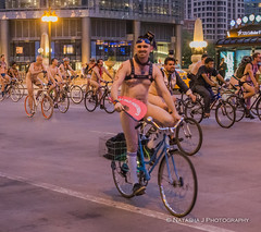 World Naked Bike Ride in Chicago. June 11, 2016