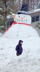 West Hill Road Snowman Killington Vermont