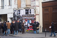Manifestation contre l'expulsion des Chibanis, à Paris