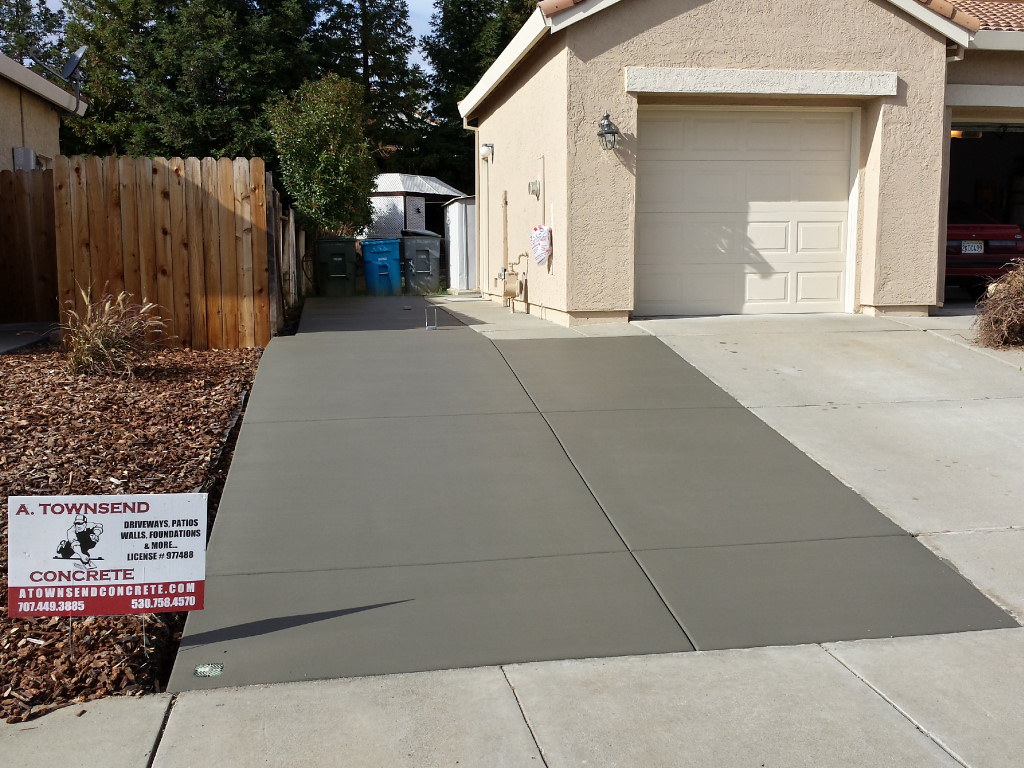 Concrete Driveway Extension And Side Yard In Vacaville