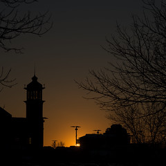 Sunset and the Clock
