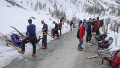 Koniec skitury Haute Route w Zermatt.