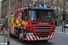 Bin fire Glasgow city 