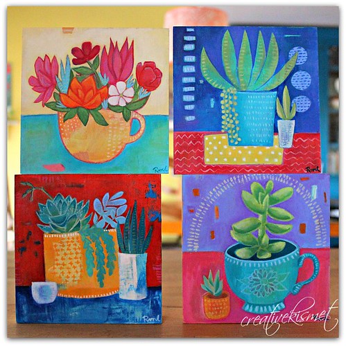 potted plant paintings