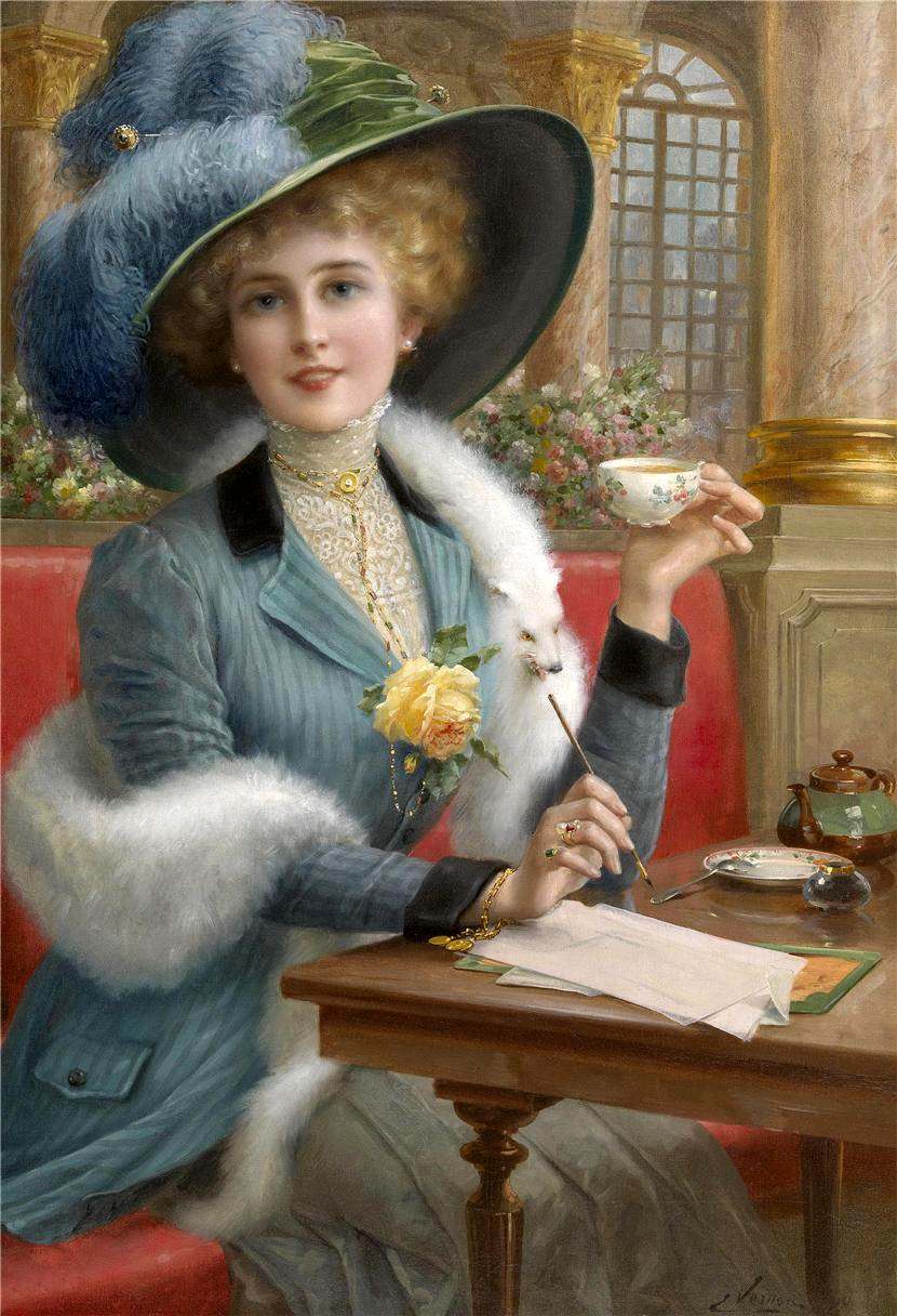 Elegant Lady by Emile Vernon, Date unknown