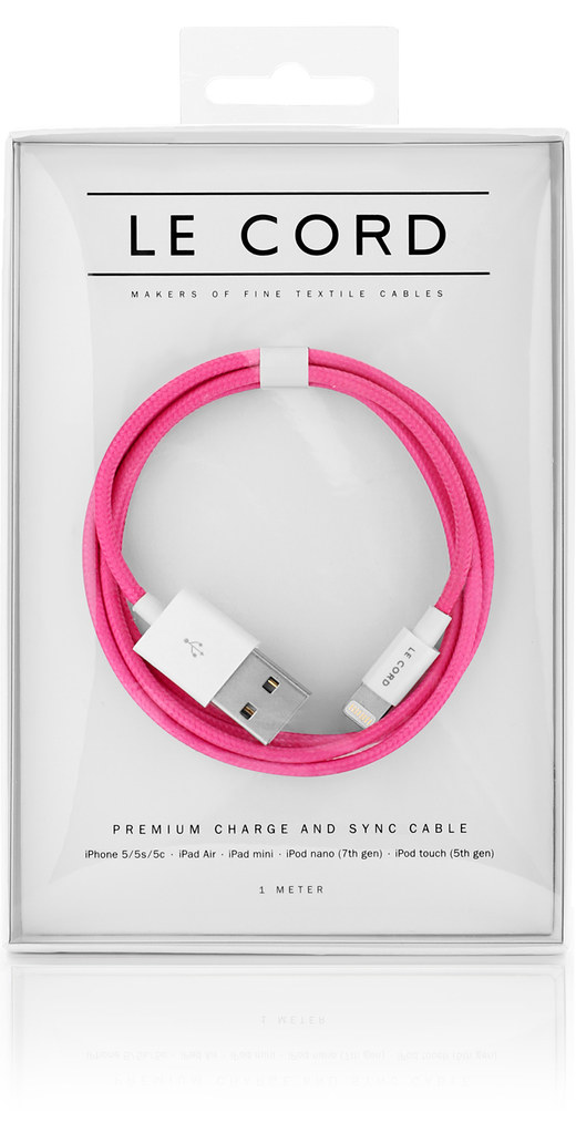 LeCord_SolidPink_iPhone_Textile_Cable