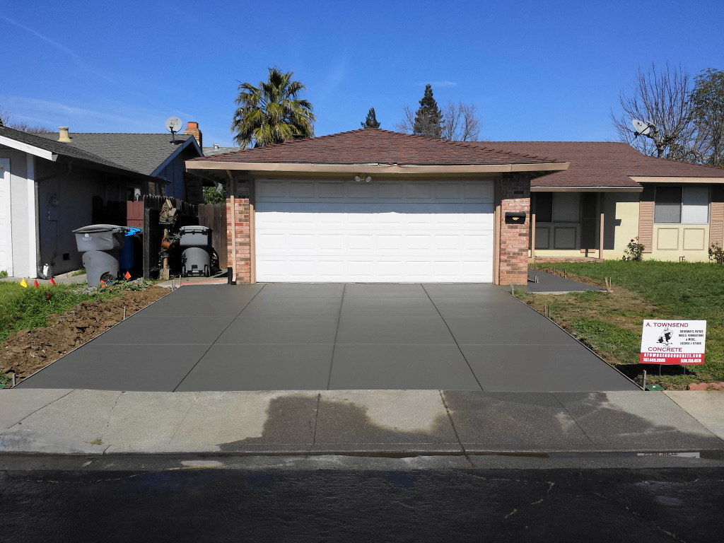 New Driveway And Front Walkway In Vacaville CA