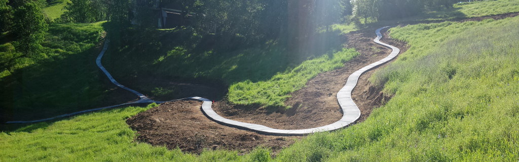 Hill Side Concrete Walkway Completed In Vacaville CA 4