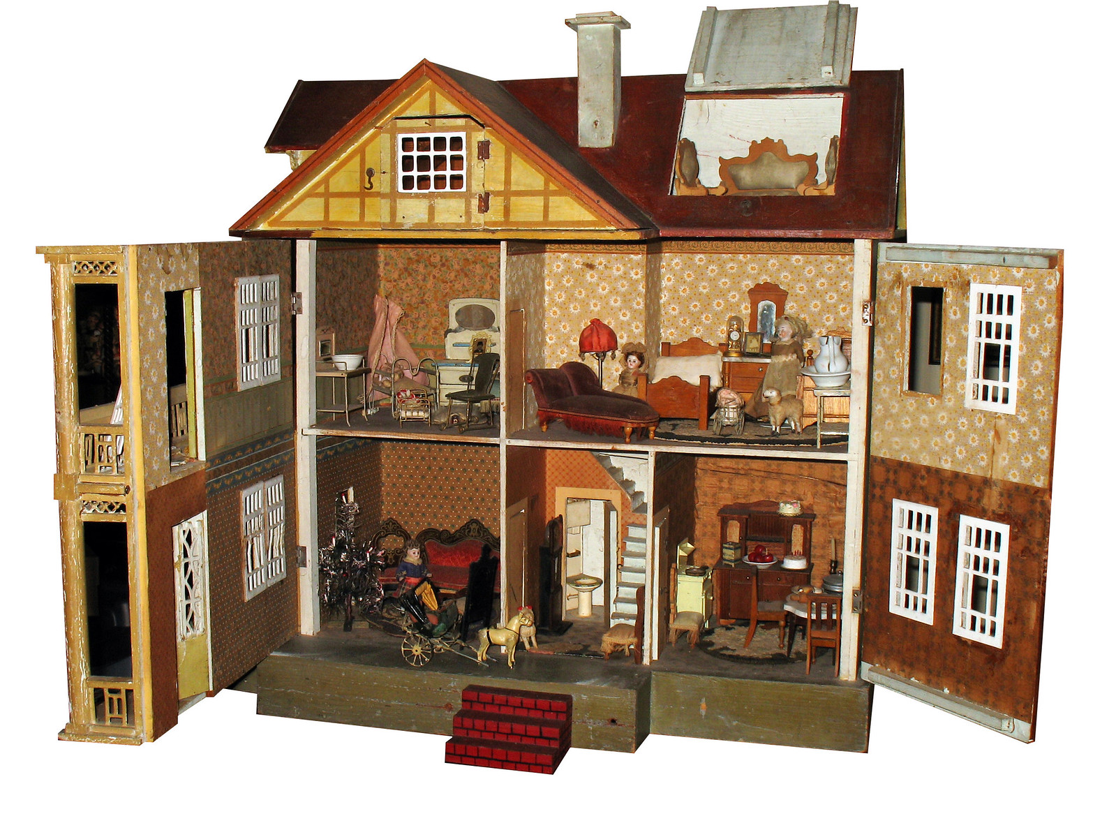 1700's Lady Miniature Dollhouse Doll House Picture 