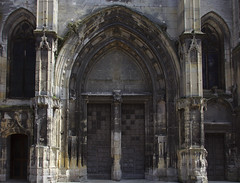 Portal of the church Saint-Ouen in Pont-Audemer