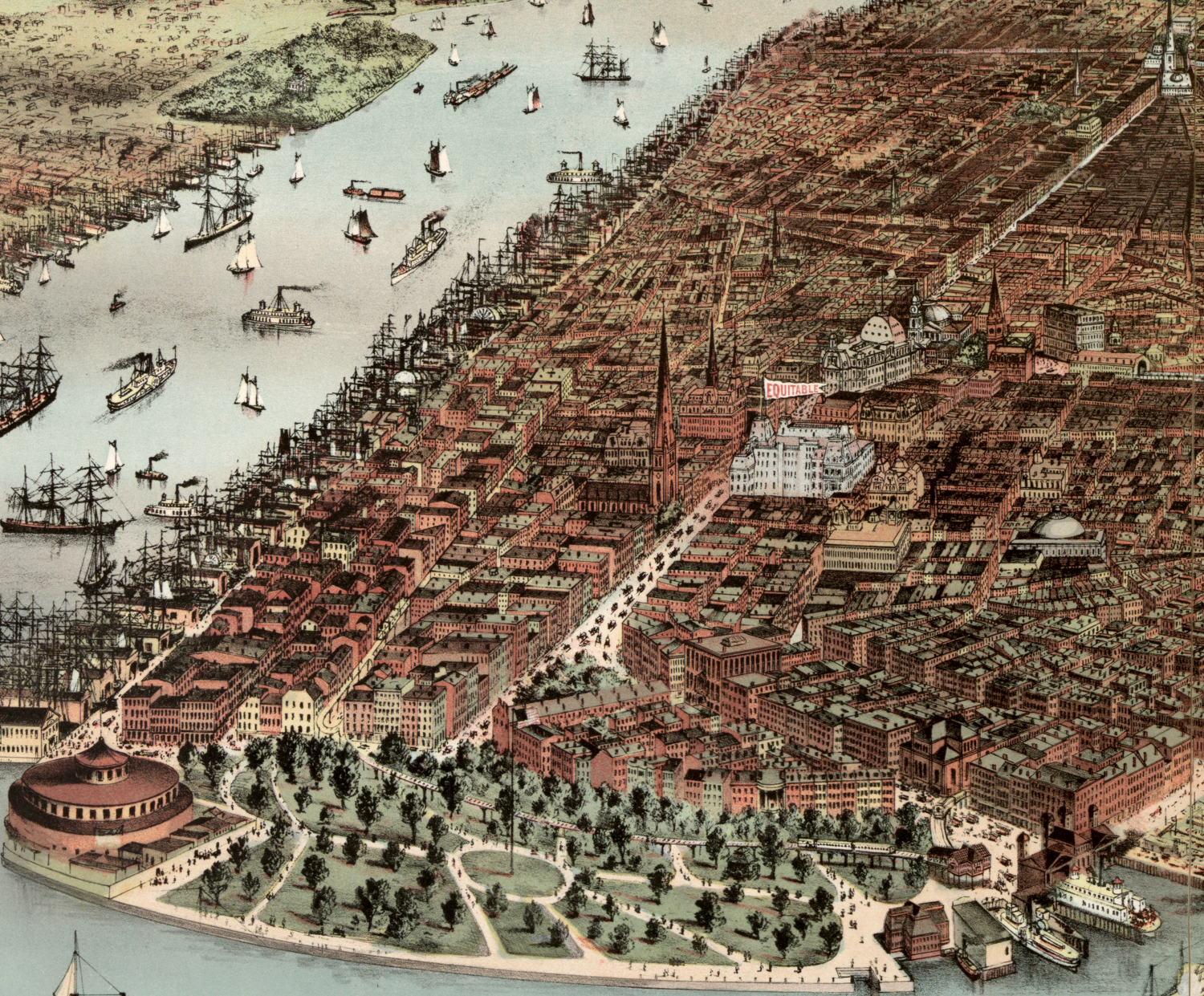 1883 battery detail of City of New York