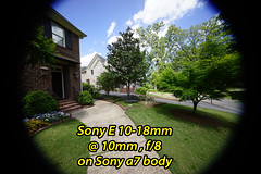 Sony E 10-18mm mounted on a7 Full Frame camera