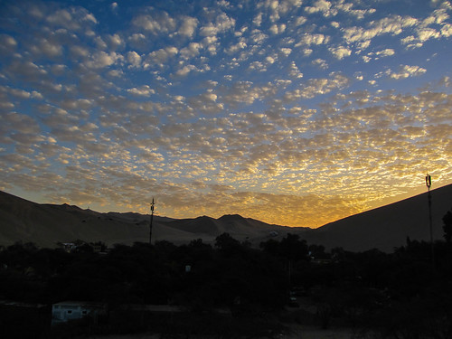 Huacachina: coucher de soleil